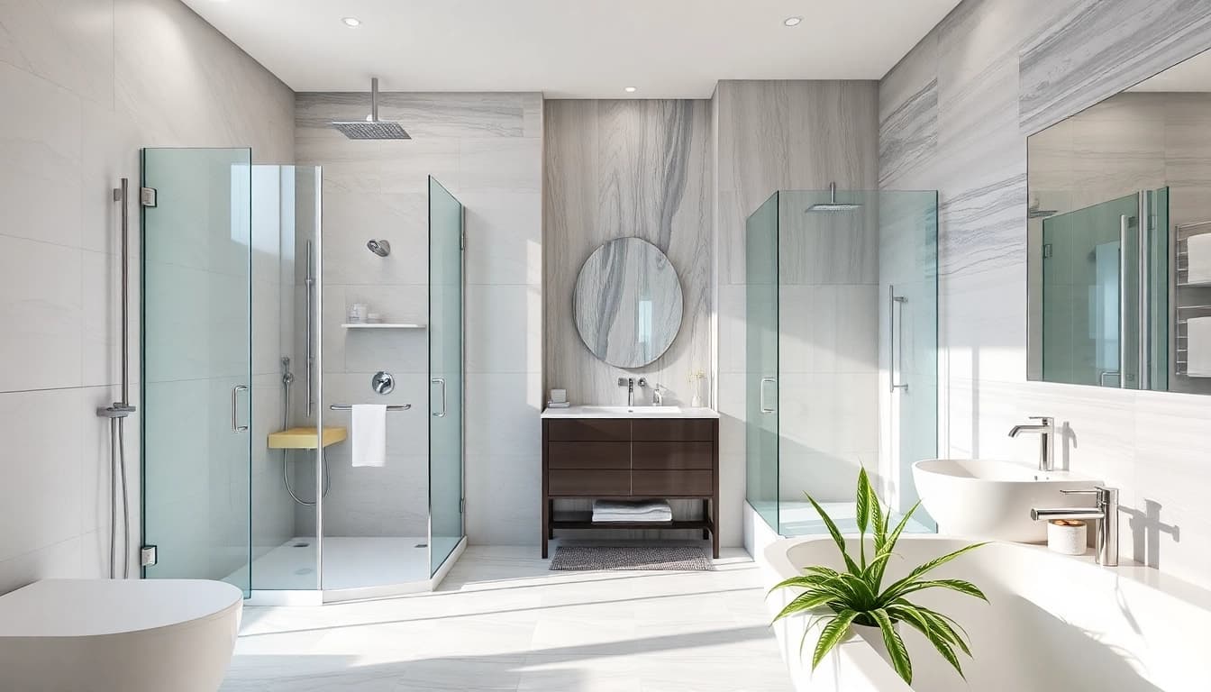 Transform your space with elegant showers au in a stylish bathroom setting featuring modern fixtures.