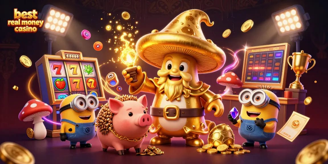 Experience the thrill of the best real money casino with a magical wizard and treasure-hunting elements.