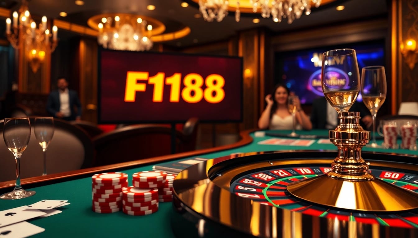 Engaging scene showing players actively participating in Đăng Ký F168 casino games with vibrant colors and excitement.