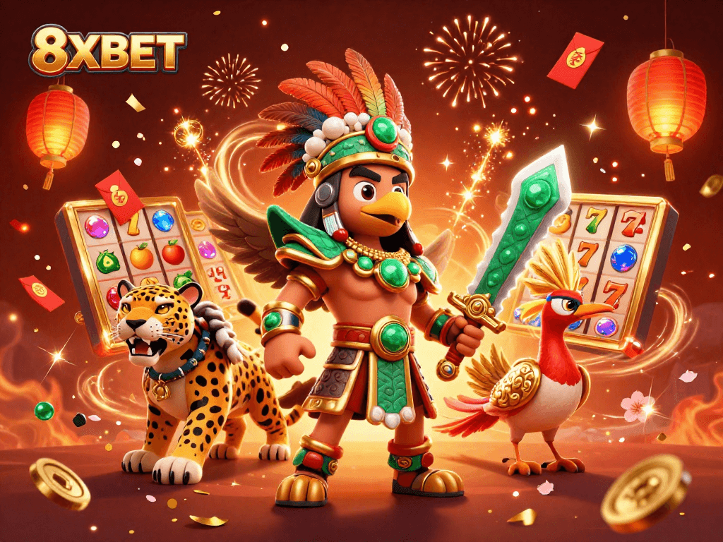 Experience thrilling slots with 8XBET featuring vibrant prize reels and dynamic game elements