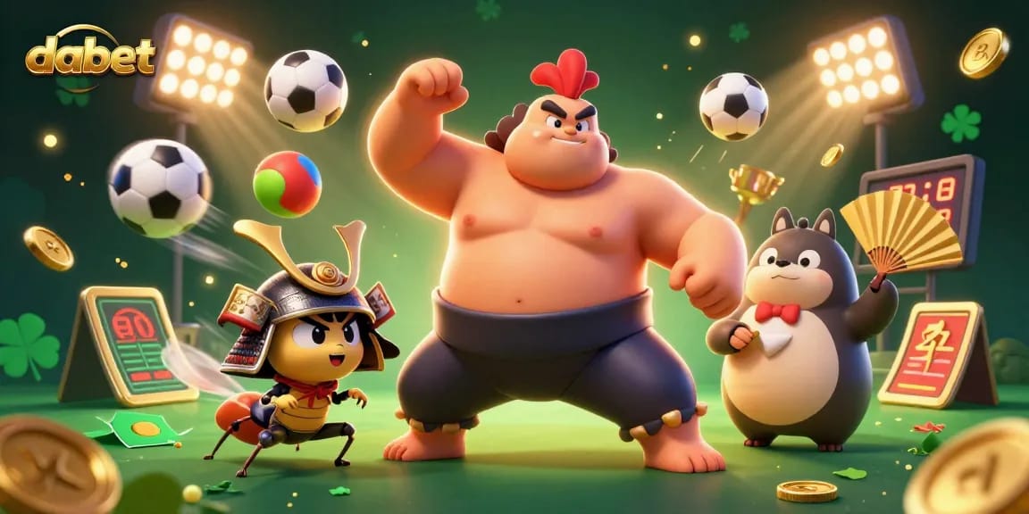 dabet promotes winning strategies in a vibrant and dynamic casino scene with engaging characters.
