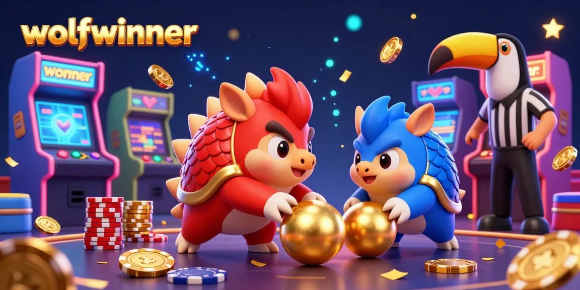 wolfwinner showcases vivid pangolins in a dynamic casino gaming scene filled with vibrant elements and competition.