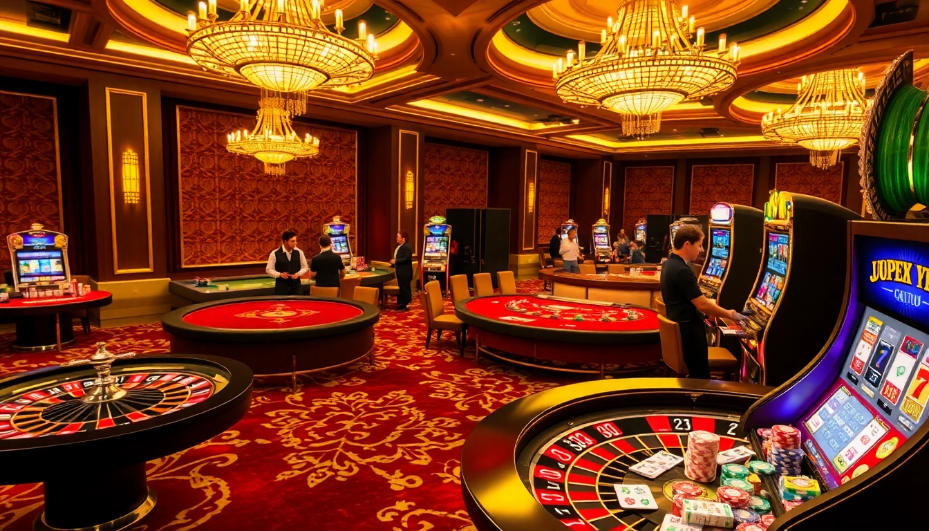 Experience the thrill of gambling at 壹發娛樂 with vibrant casino tables and winning slot machines.