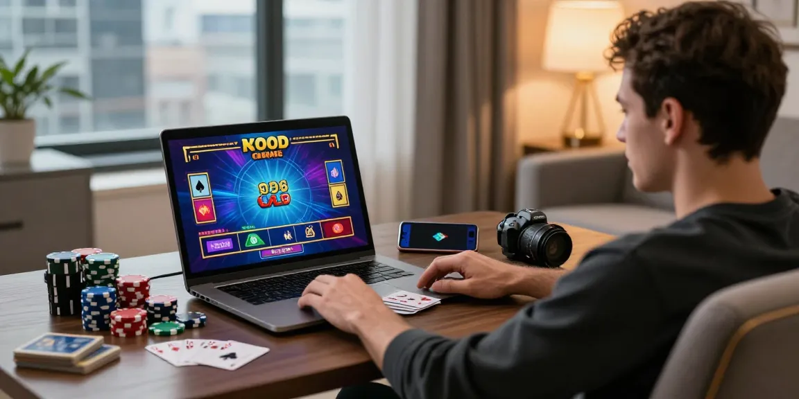 Player enjoying live dealer games at online casinos that accept credit cards in a modern home setting.