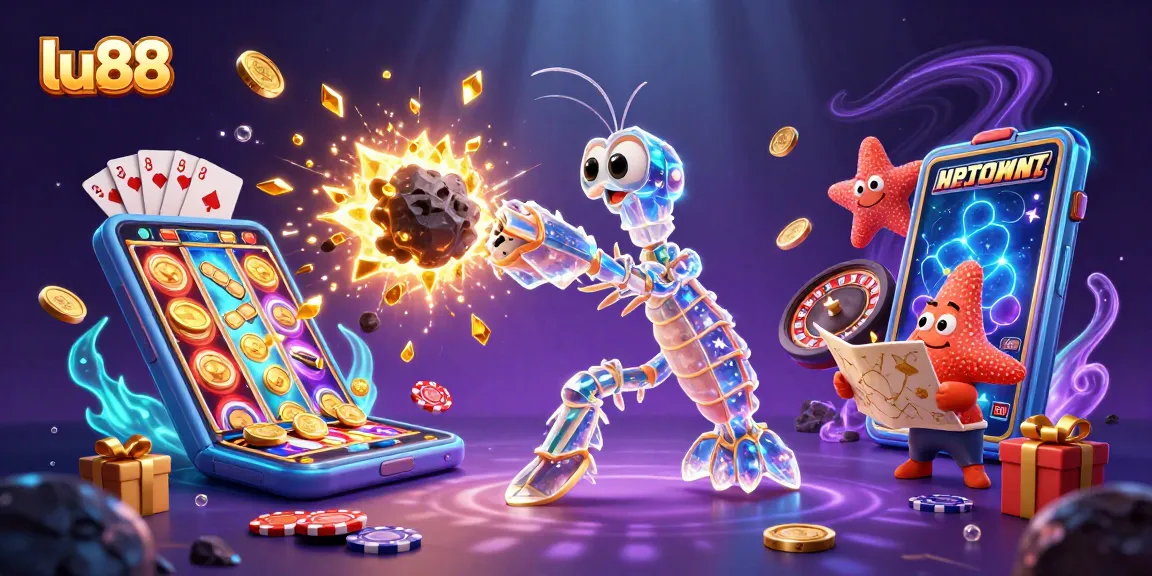 Join the excitement at lu88 as the galactic samurai mantis shrimp breaks through an asteroid, revealing treasures!