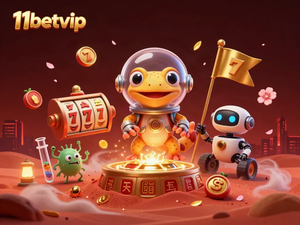 Experience thrilling gameplay at 11betvip with a Martian gecko discovering a hidden casino on Mars.