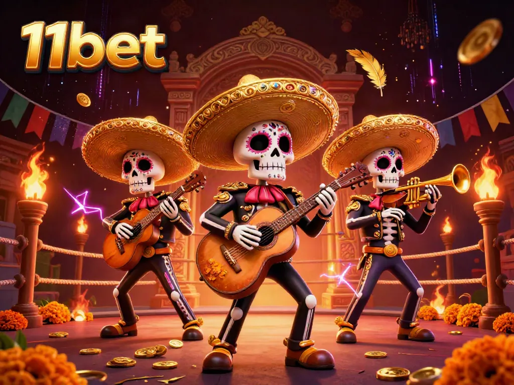 Experience thrilling gaming action with the vibrant 11bet mariachi band in a festive casino atmosphere.