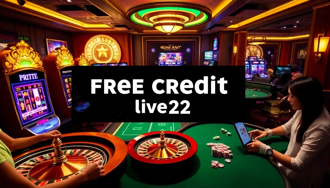 Experience the excitement of free credit live22 at a vibrant online casino featuring dynamic slot machines and engaging gameplay.