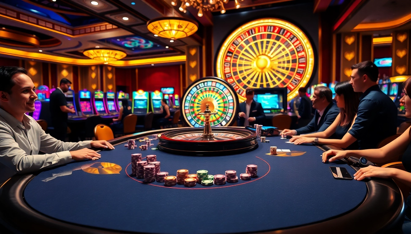 Experience the thrill of gambling at https://new88.help/ with exciting casino scenes and vibrant games.