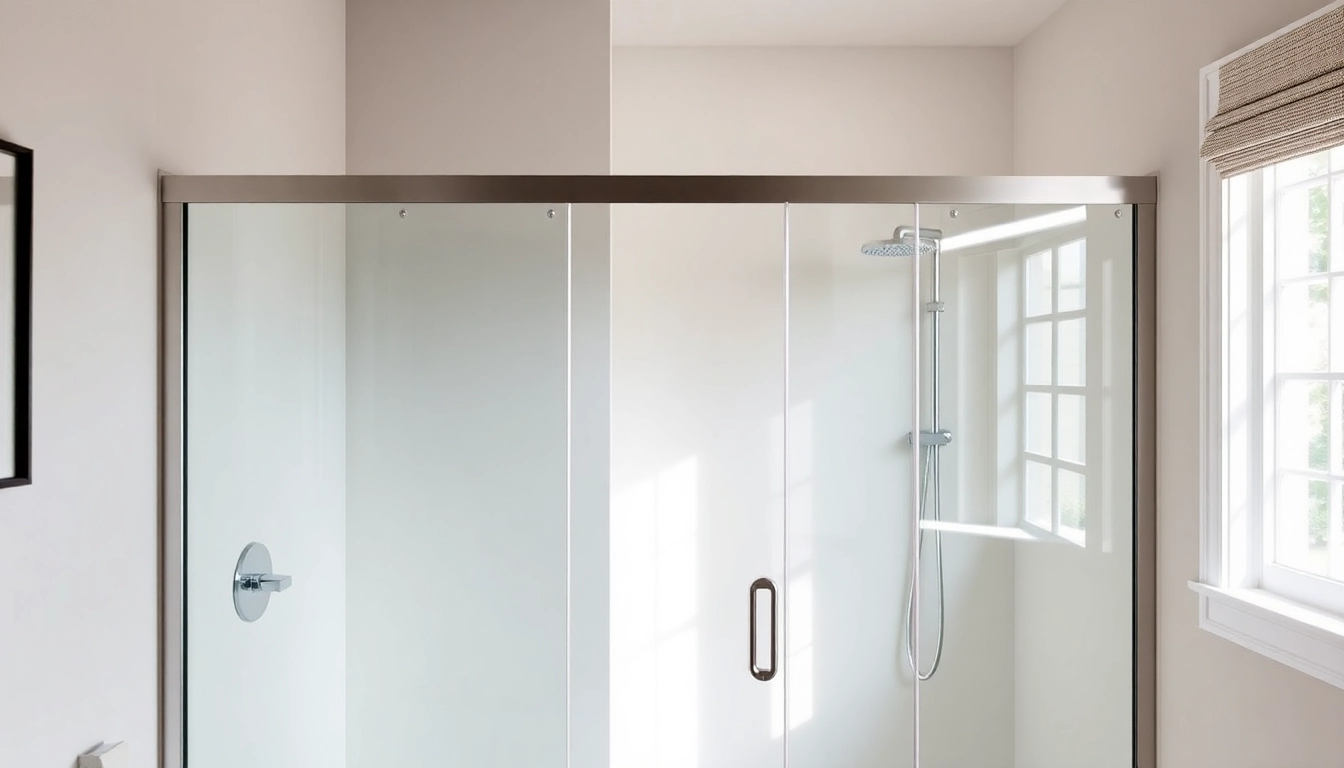 Stylish semi-frameless shower screens enhancing a contemporary bathroom design with natural light.