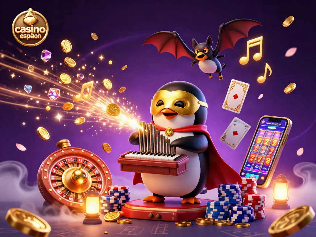 Juega en un casino online español con el pingüino fantasma y acrobacias de murciélago.