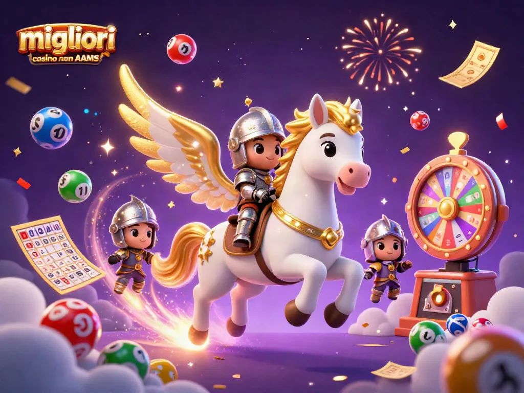 Scopri i migliori casino non AAMS con l'immagine vivace di un cavallo celeste che galoppa tra giocate fortunose.