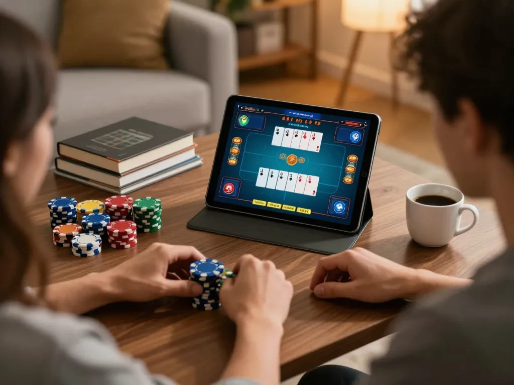 Experience thrilling gameplay at rik vip with an engaging online poker setup at home.