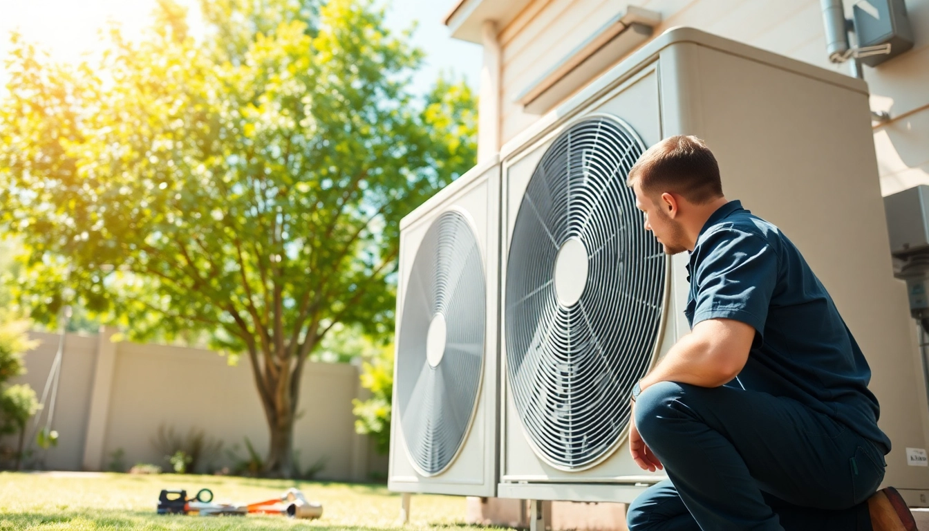 Expert technician performing AC Repair Tampa service outdoors in a sunny environment.