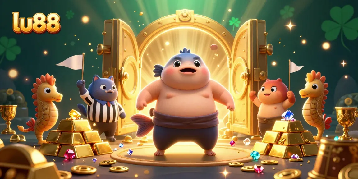 Experience thrilling moments at lu88 casino with dynamic cartoon elements and exciting treasures.