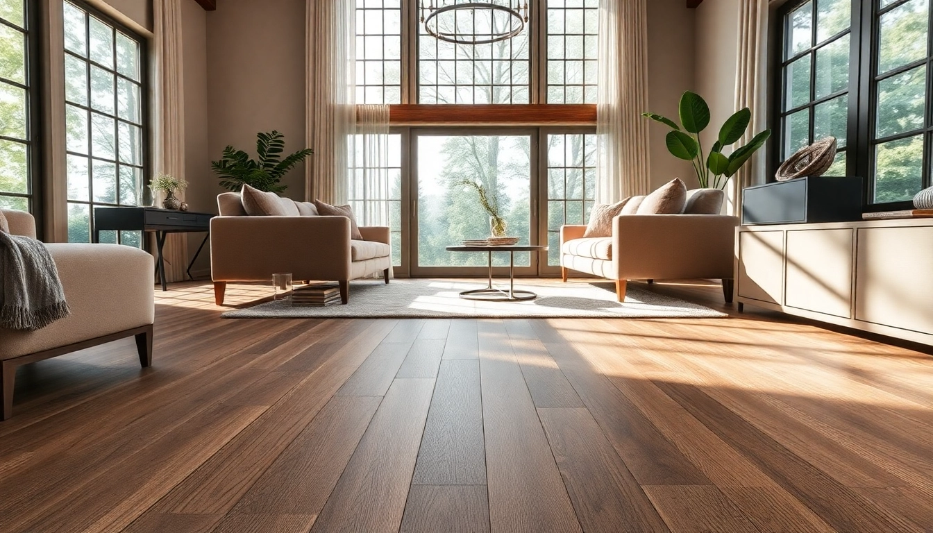 Discover stunning flooring near me in a tastefully furnished living room with natural lighting.