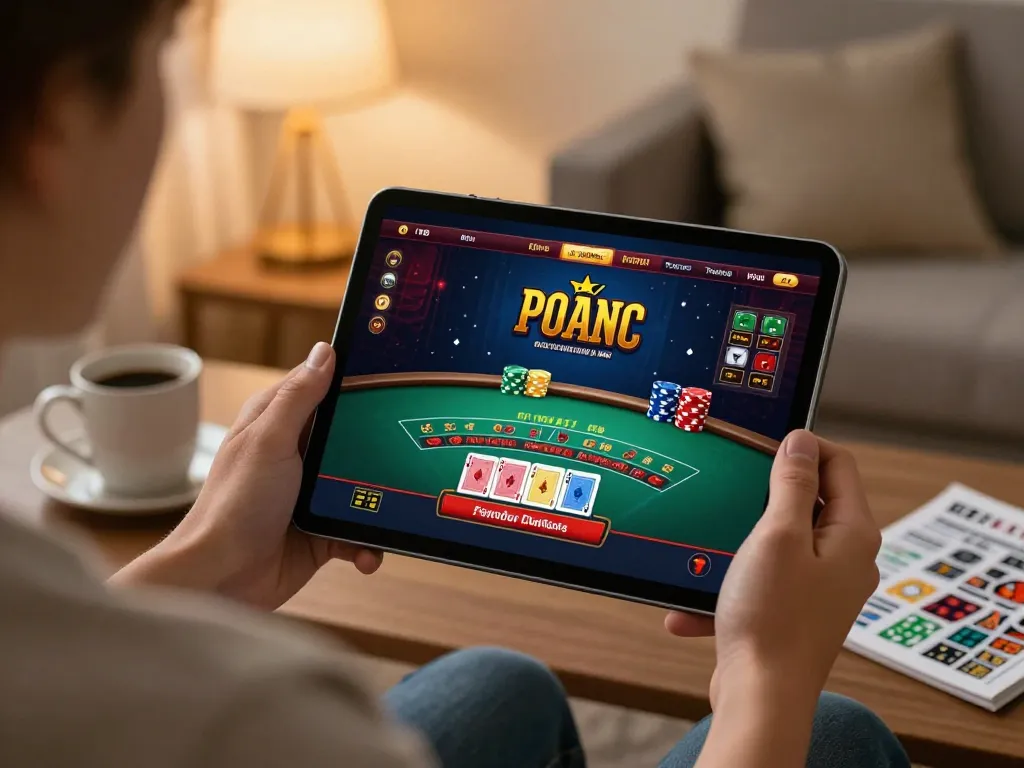 kuwin online gameplay on tablet showcasing live dealer blackjack in a cozy setting
