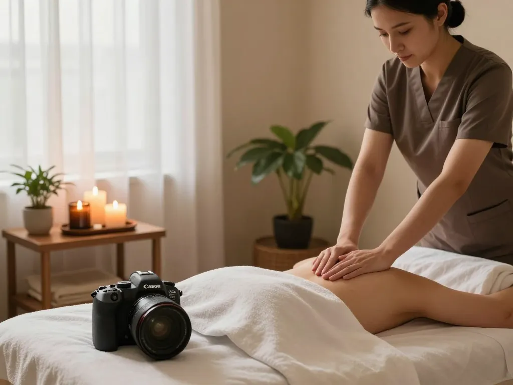 Spa Ads promoting a tranquil environment with soothing massage settings and calming decor.