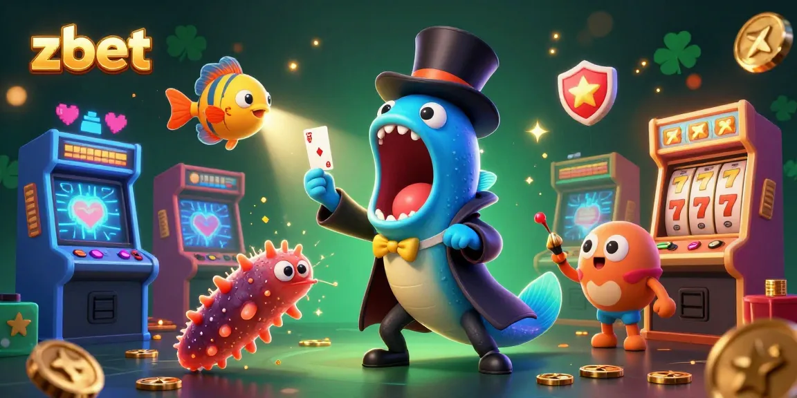 Experience zbet's thrilling slots with an enchanting 3D illustration featuring magical deep-sea characters.