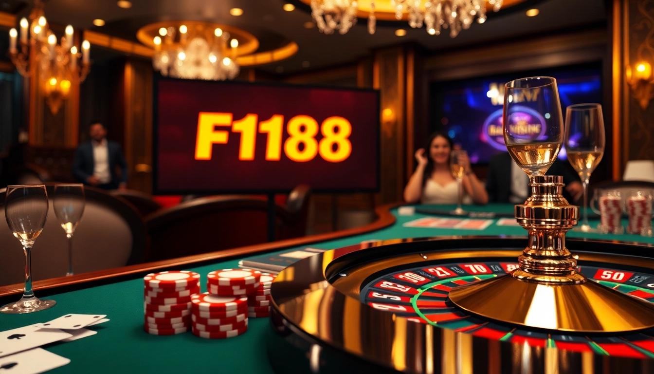 Engaging scene showing players actively participating in Đăng Ký F168 casino games with vibrant colors and excitement.