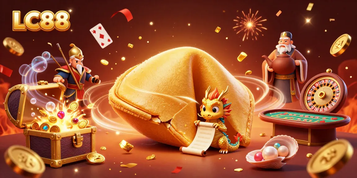 LC88 offers thrilling casino adventures with a vibrant 3D illustration featuring exciting game elements.