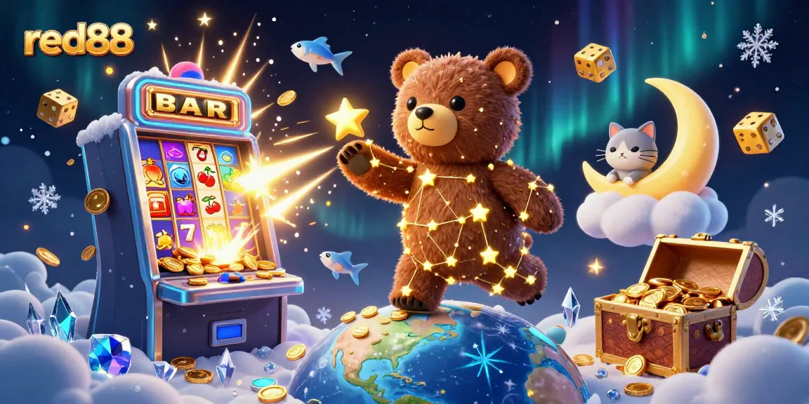 Experience thrilling wins at red88 with vibrant 3D casino illustrations showcasing dynamic jackpot interactions and casino excitement.