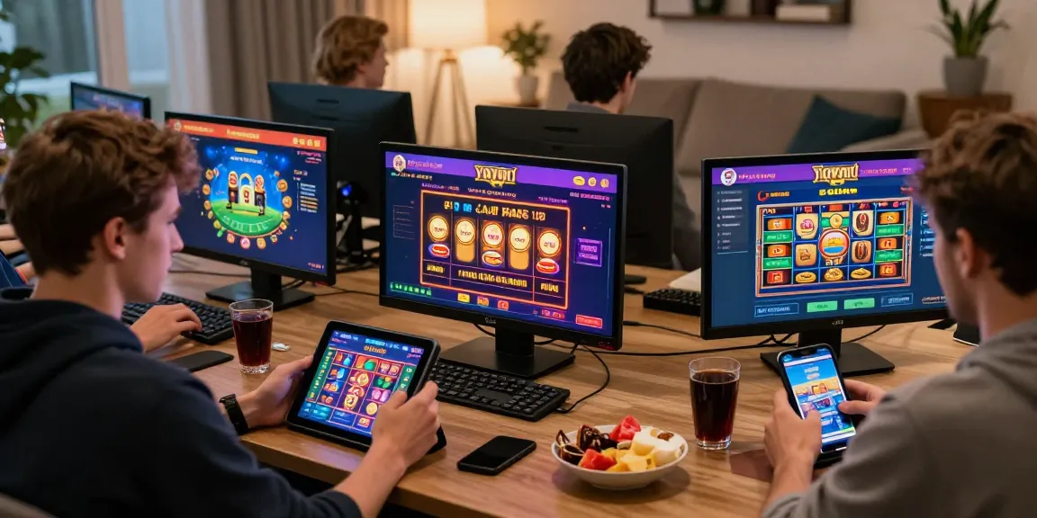 British players exploring casino non UK options on mobile devices, showcasing dynamic gaming interfaces and promotional offers.