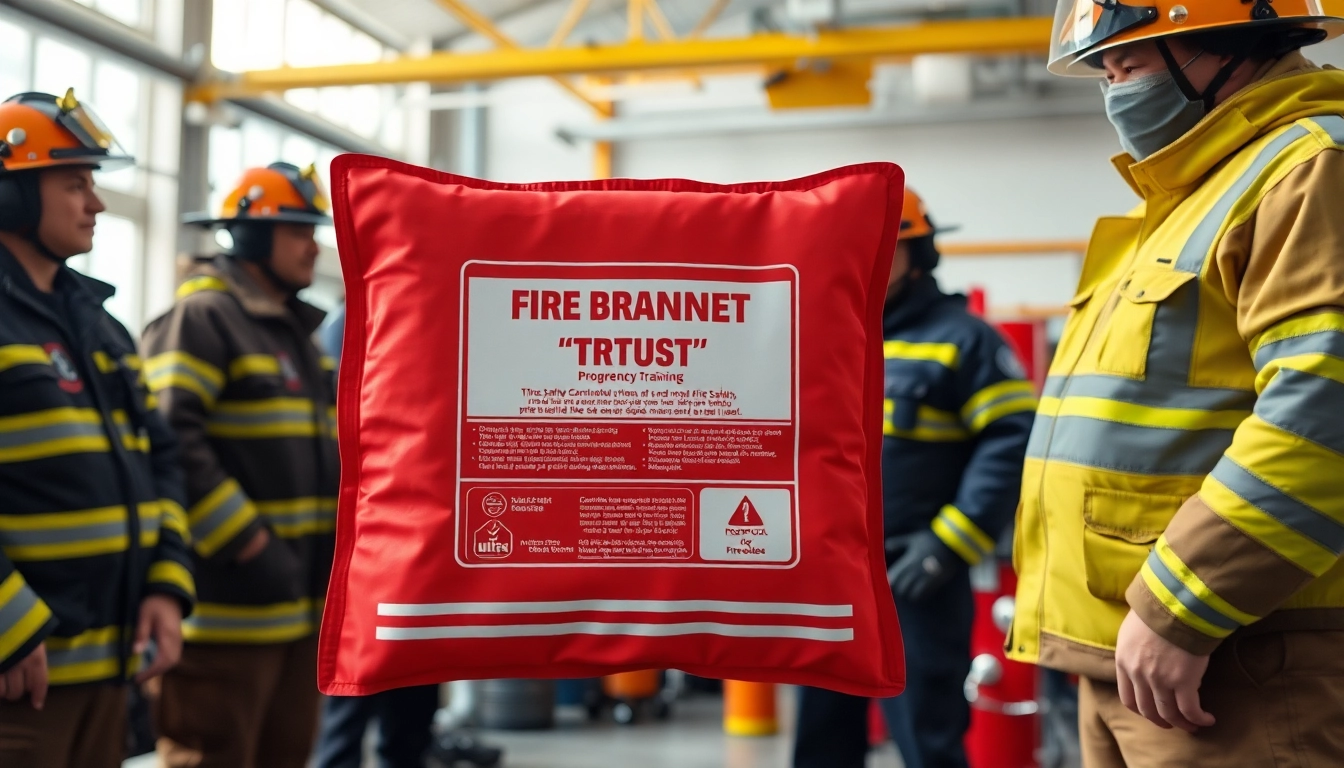 Prevent fire hazards effectively with this OEM fire blanket in a training demonstration.
