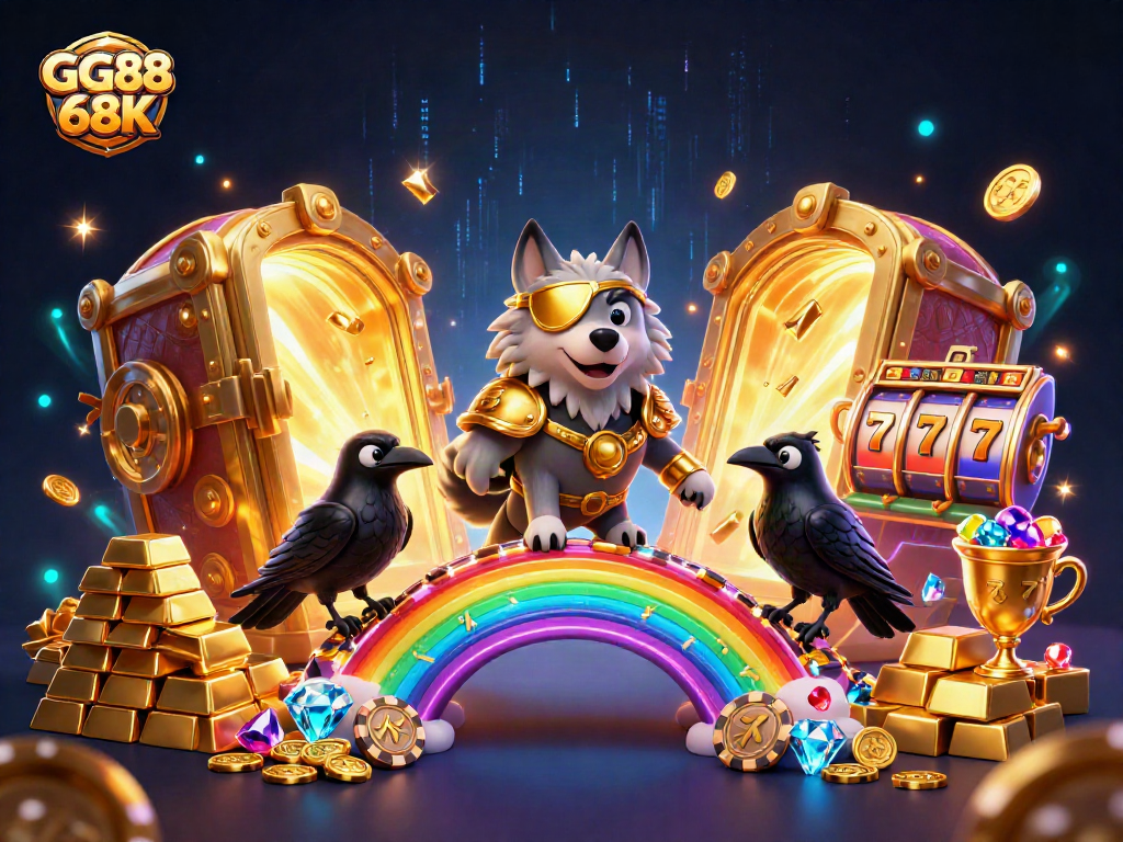 Engage with GG88 68K at a vibrant casino, featuring mythical Odin and treasures galore.