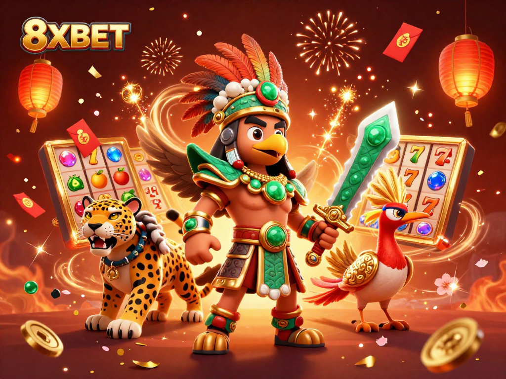 Experience thrilling slots with 8XBET featuring vibrant prize reels and dynamic game elements