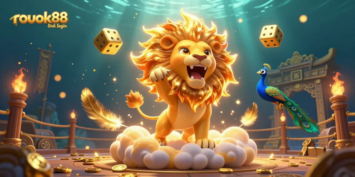 Engage with the vibrant world of rokok88 link login, featuring thrilling casino elements in a dynamic 3D scene.