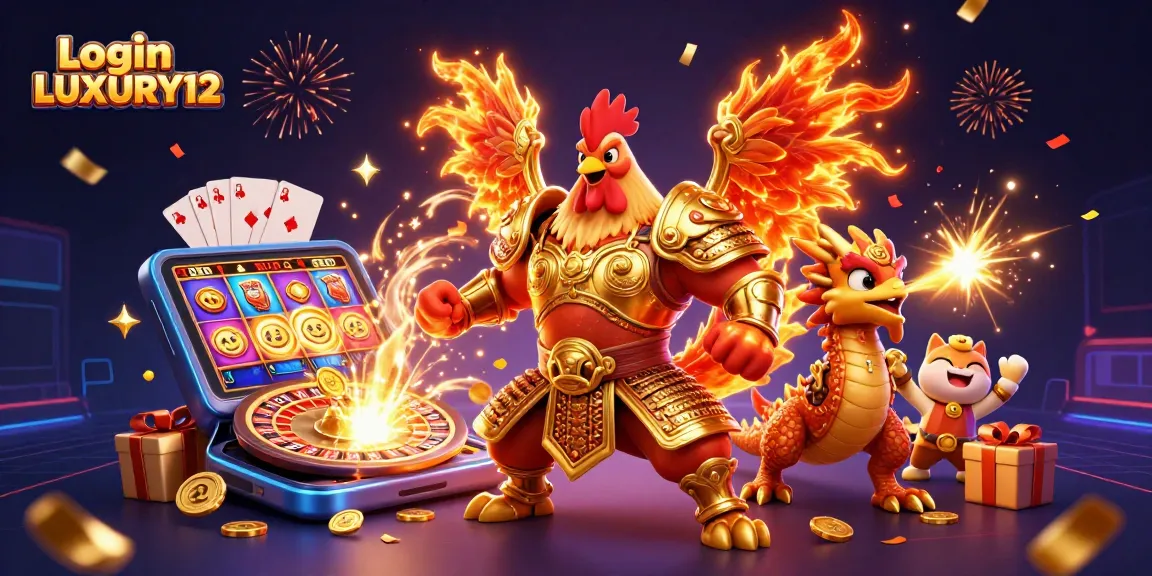 Login LUXURY12, rasakan sensasi permainan slot online dengan karakter ayam pejuang dan naga berduri.
