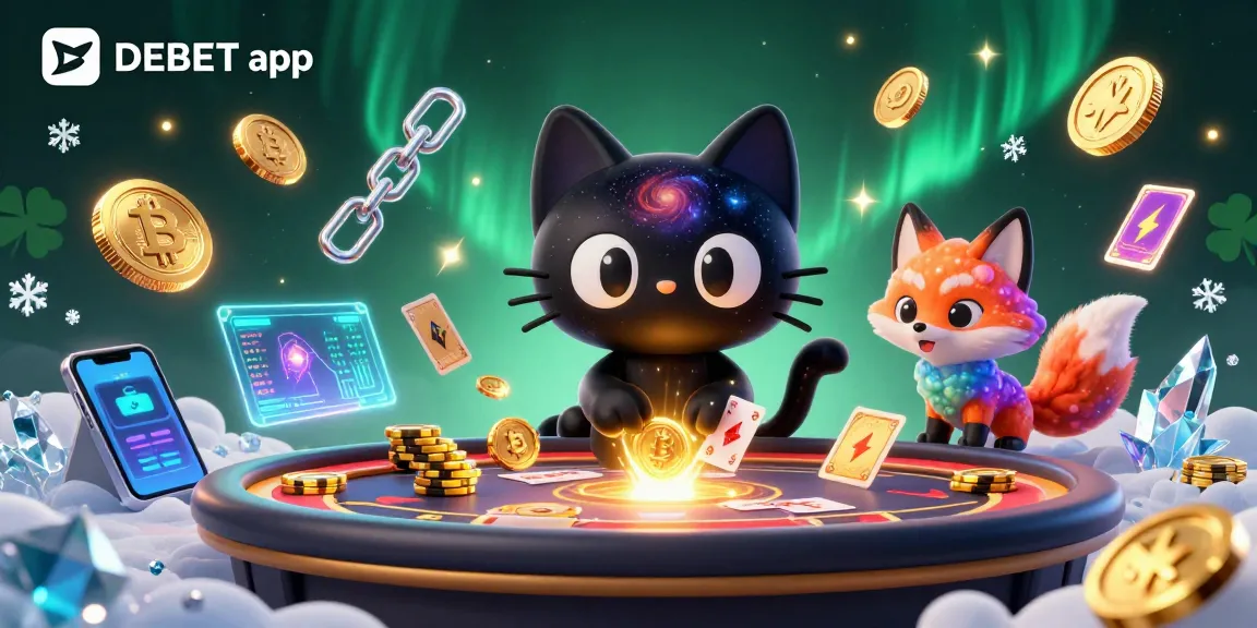 Spin to win with the DEBET app in an ultra-detailed cosmic casino scene filled with vibrant elements.