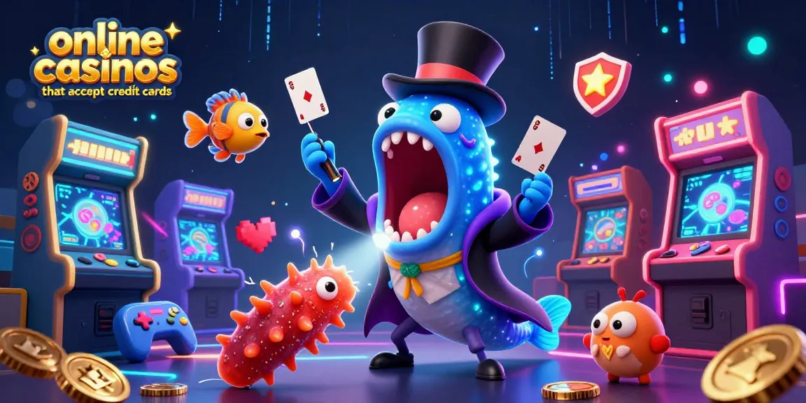 Experience the excitement at online casinos that accept credit cards with thrilling 3D deep-sea characters and vibrant gaming elements.