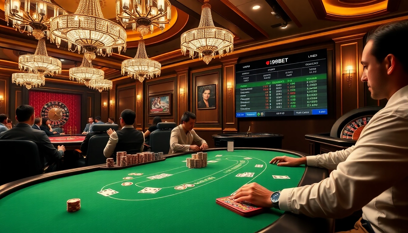 Engage in high-stakes poker with i9bet in a luxurious casino environment, where excitement meets professionalism.