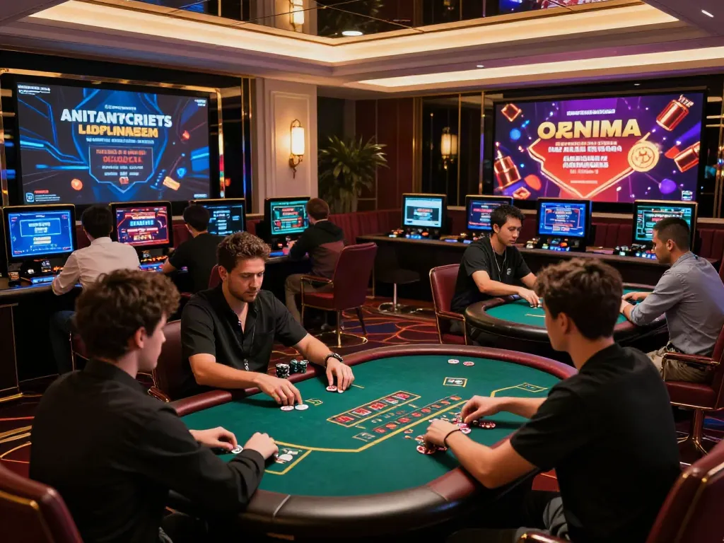 Engaging casino gaming experience at https://man88pro.com/ showcasing players in a luxurious environment.