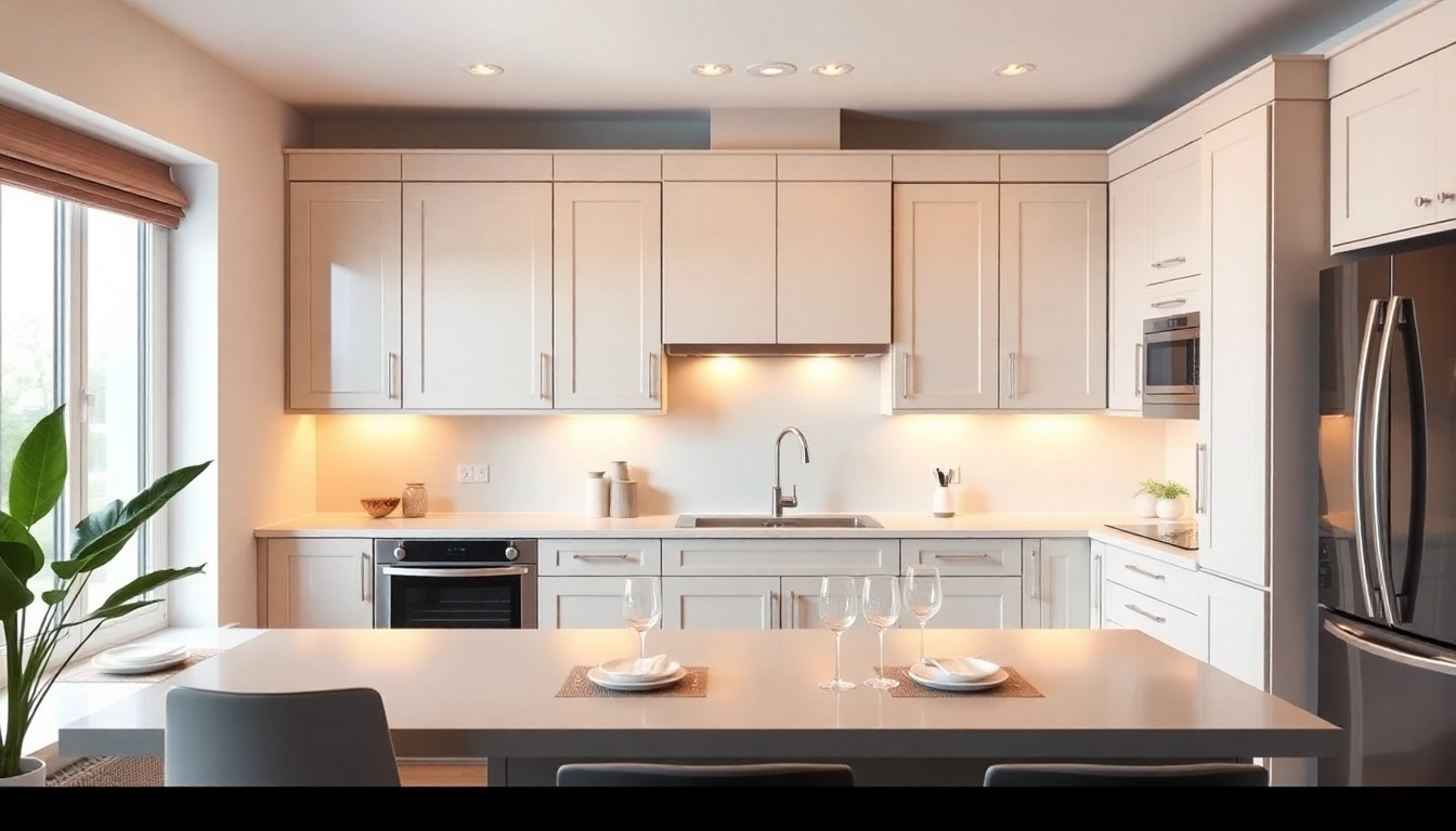 Showcasing Cabinet Refacing Clearwater FL transformation in a modern kitchen with polished cabinetry.