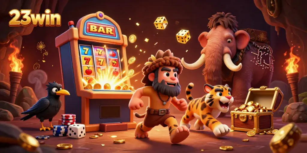Experience exhilarating jackpots with 23win in an ultra-detailed casino scene.