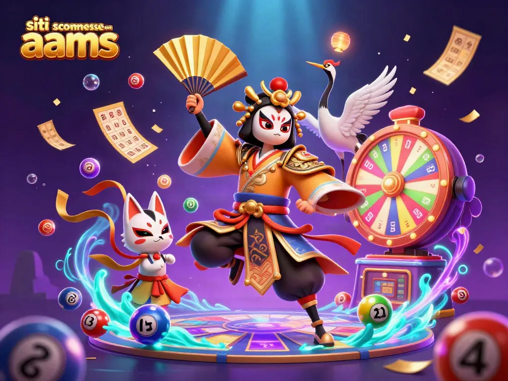 Scommetti nei migliori siti scommesse non AAMS con un guerriero kabuki e spiriti in un'illustrazione vivace.