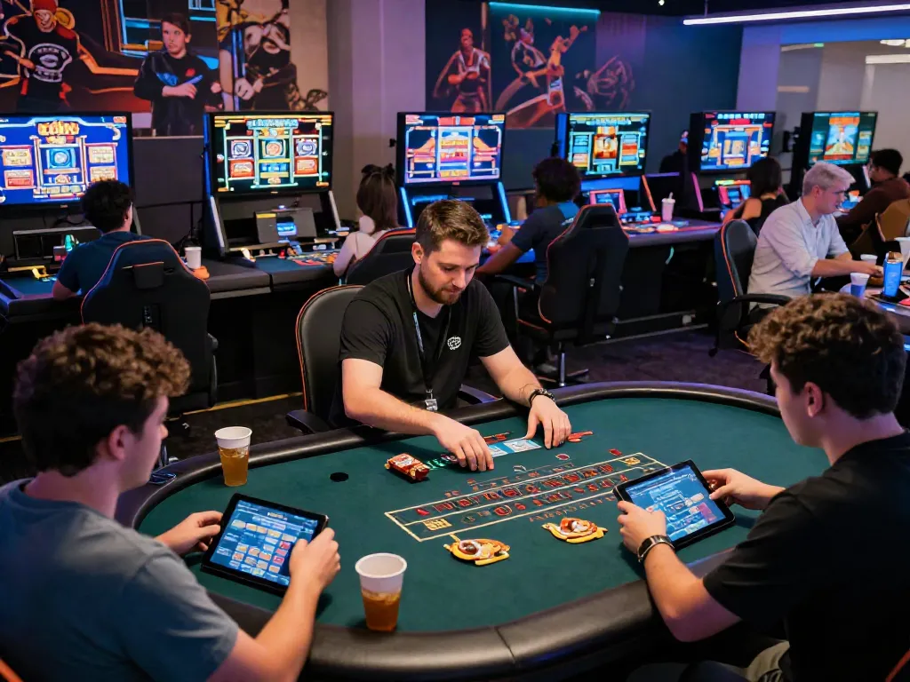 Players enjoying live casino and slot games at DA88, highlighting an engaging online gaming experience.