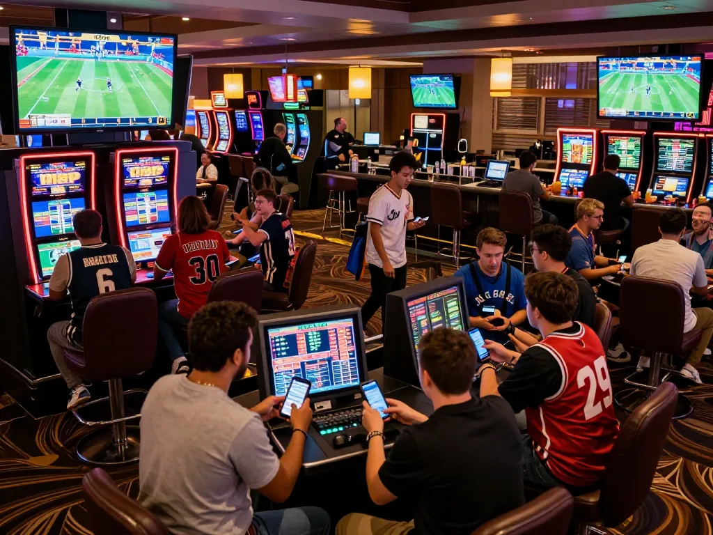Experience the thrill of kèo nhà cái 8 while betting on live sports in a lively casino lounge.