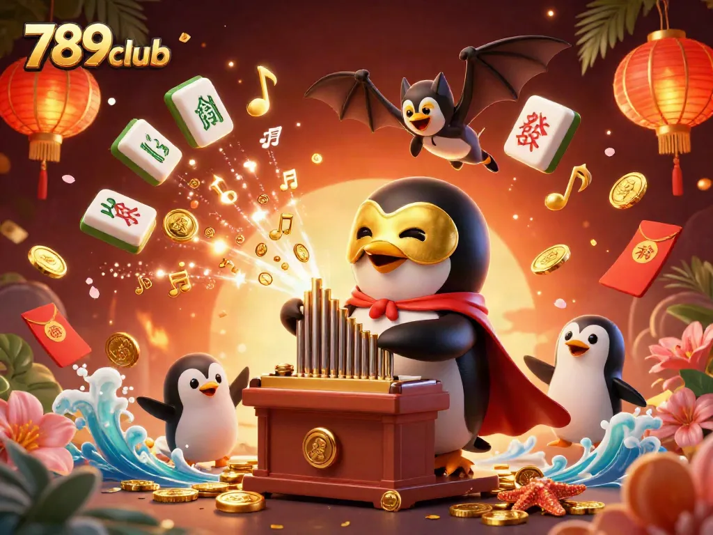 Experience the excitement of 789club with a colorful, vibrant gaming scene filled with engaging casino elements.