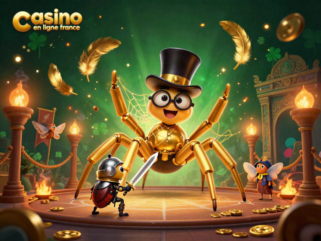 Découvrez les jeux captivants du casino en ligne France avec cette illustration dynamique et colorée.