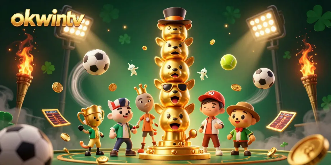 Engage with okwintv, the vibrant sports betting platform featuring dynamic 3D gaming elements and colorful visuals.