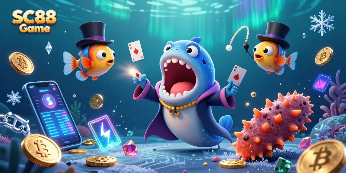 Experience thrilling SC88 Game action with vibrant characters and crypto elements in this captivating illustration.