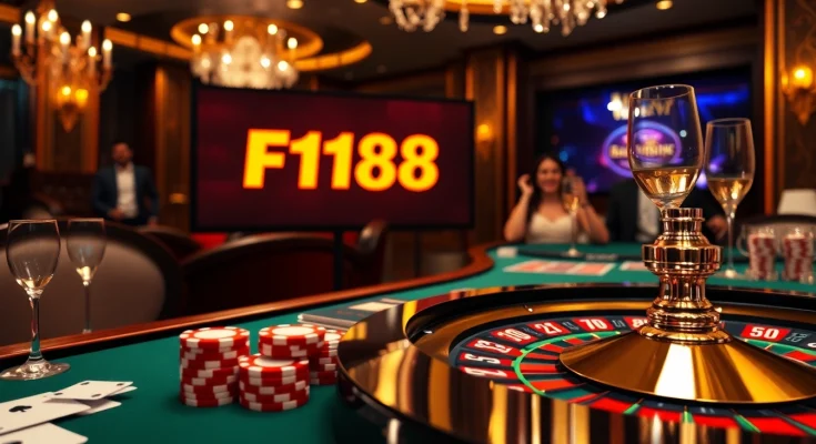 Engaging scene showing players actively participating in Đăng Ký F168 casino games with vibrant colors and excitement.